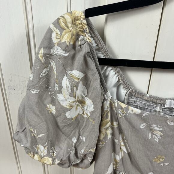 Babydoll Puff Sleeve Floral Dress Sz S Cottagecore Milkmaid USA Hashtag In Trend - Picture 12 of 16